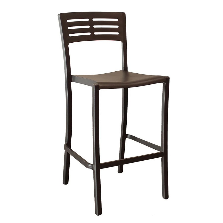 Grosfillex Vogue Stacking Armless Barstool Black 8 Per Case Price Per Each 