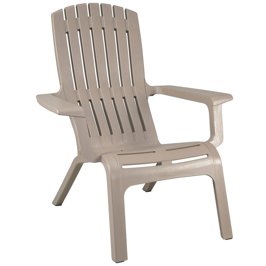 Grosfillex Westport Adirondack Stacking Armchair French Taupe 14 Per Case Price Per Each 