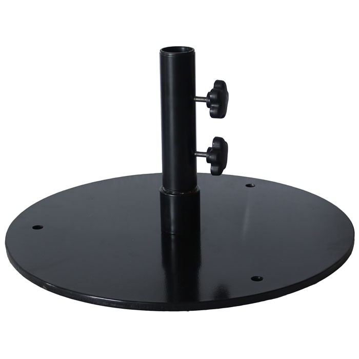 Grosfillex 50 lb. 20' Round Flat Umbrella Base For Table Use Black 