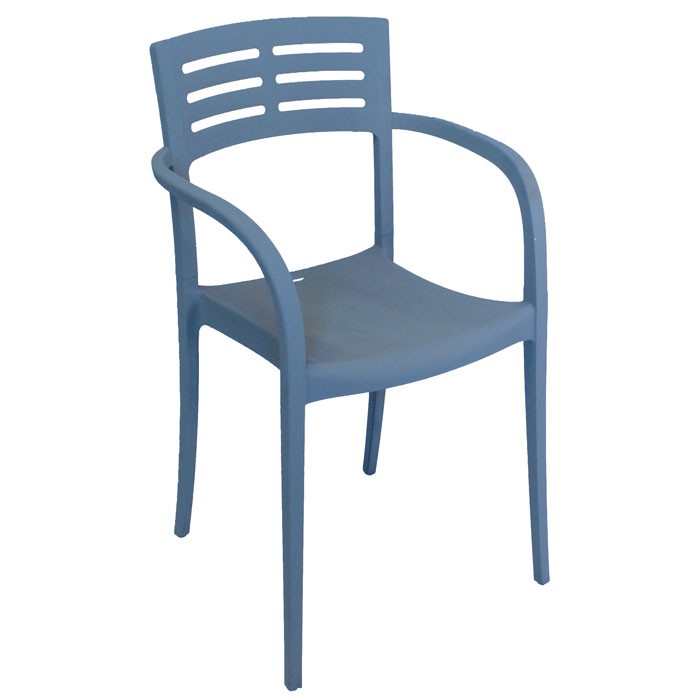 Grosfillex Vogue Stacking Armchairs Denim Blue 16 Per Case Price Per Each 