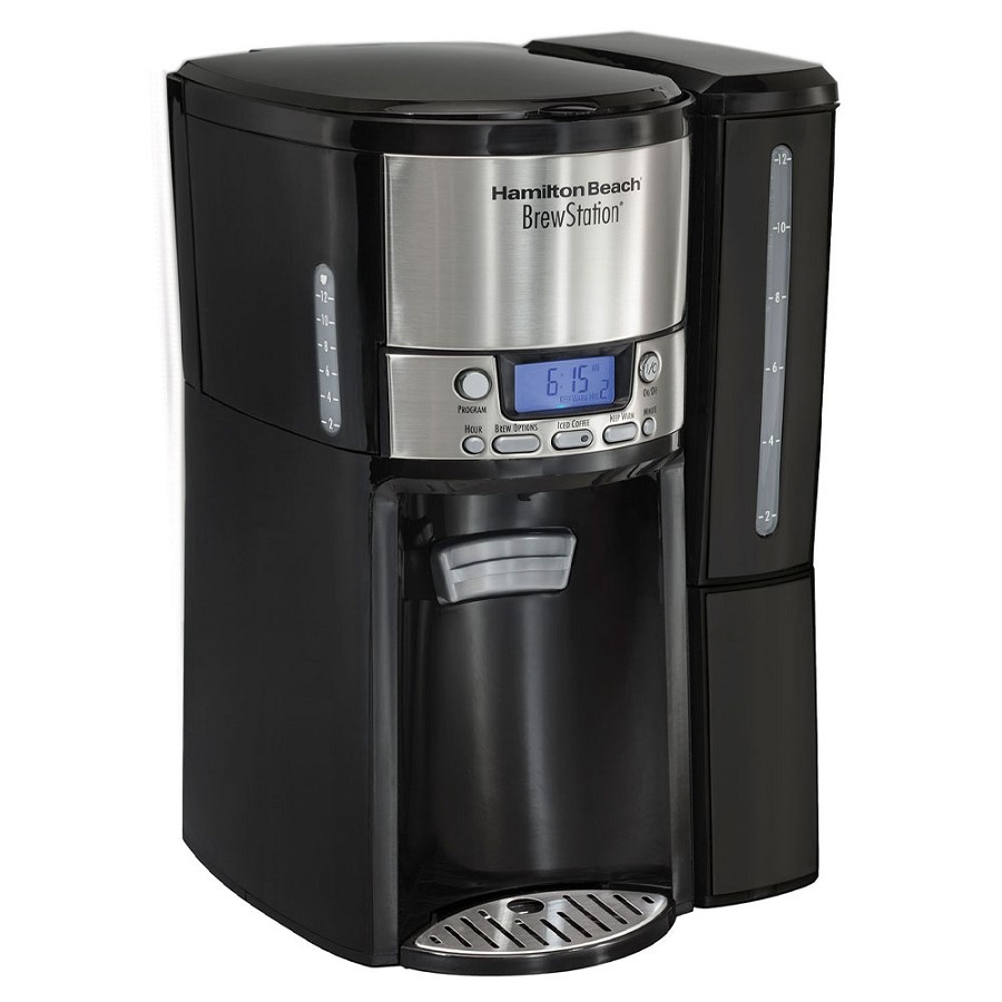 Hamilton Beach Commercial 47900G Brewstation 12 Cup Coffee Maker With Removable Reservoir Black & Stainless 2 Per Case Price Per Each 