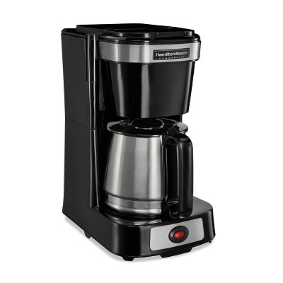 Hamilton Beach Commercial HDC500DS 4 Cup Coffee Maker With Swing Out Lift Off Brew Basket Black With Stainless Steel Carafe 6 Per Case Price Per Each 