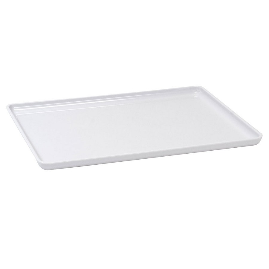 Hapco Lacquerware Rectangular High Gloss Plastic Ice Bucket Tray White 12 Per Case Price Per Each 