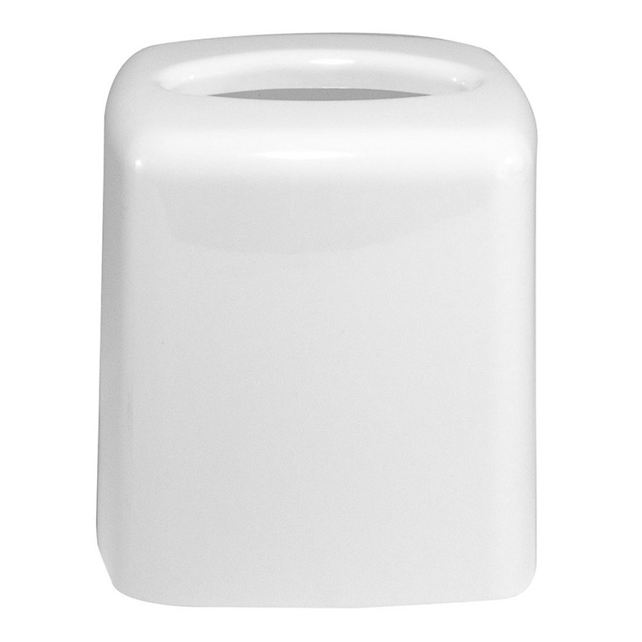 Hapco Lacquerware High Gloss Plastic Boutique Tissue Box Cover Rounded Edges Without Bottom White 12 Per Case Price Per Each 
