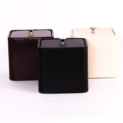 Hapco Executive Series 3 Qt. Square Vinyl Padded Ice Bucket With Vinyl Lid & Metal Knob 12 Per Case Price Per Each 