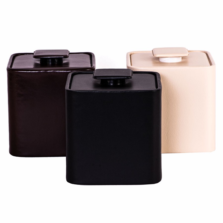 Hapco Executive Series 3 Qt. Square Vinyl Padded Ice Bucket With Vinyl Lid & Flat Square Vinyl Knob 12 Per Case Price Per Each 