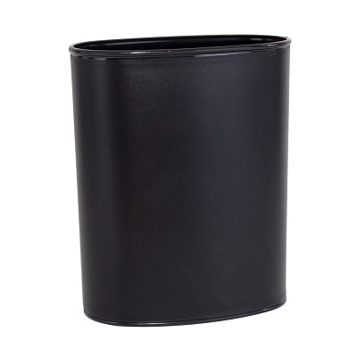 Hapco 14 Qt. Oval Leatherette Wrapped Plastic Wastebasket With Built In Bumpers 8 Per Case Price Per Each 