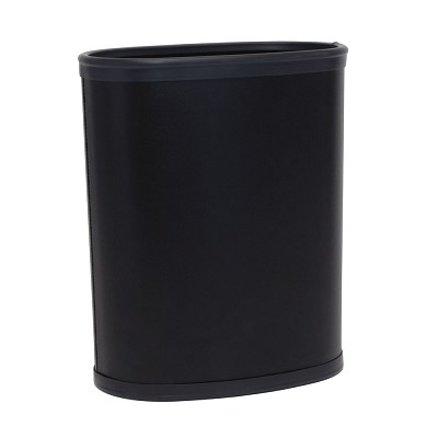Hapco 14 Qt. Oval Leatherette Wrapped Plastic Wastebasket With Top And Bottom Bumpers 8 Per Case Price Per Each 