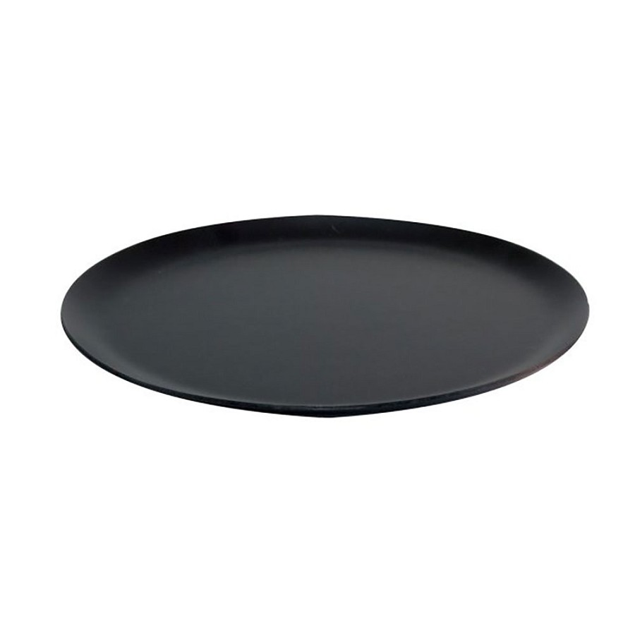 Hapco Eco Luxury Vegan Leather Collection 13' Round Tray Black 12 Per Case Price Per Each 