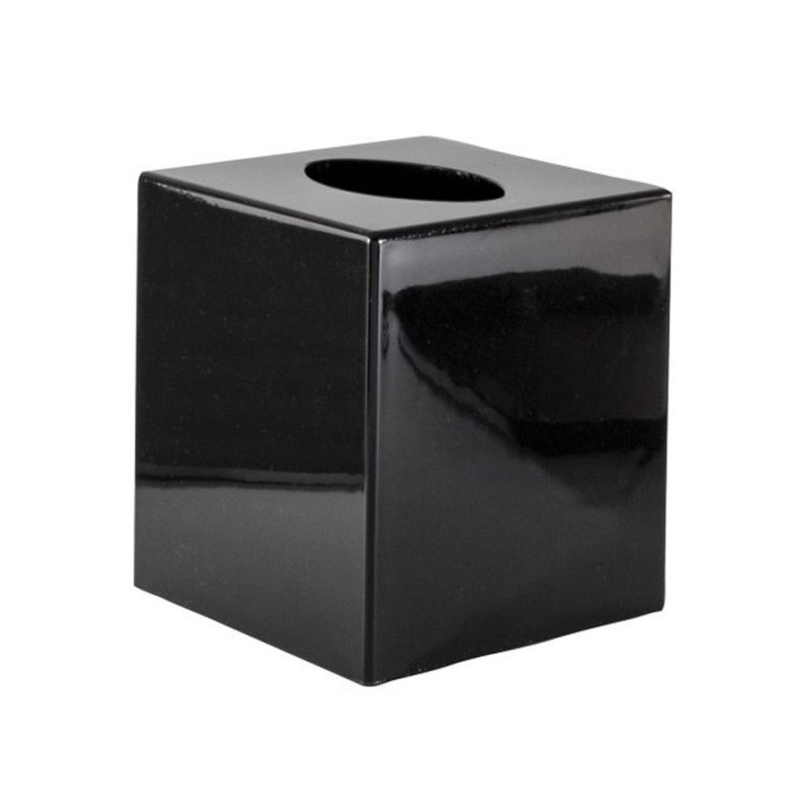 Hapco Eco Luxury Collection Boutique Tissue Box Without Bottom  Black 12 Per Case Price Per Each 