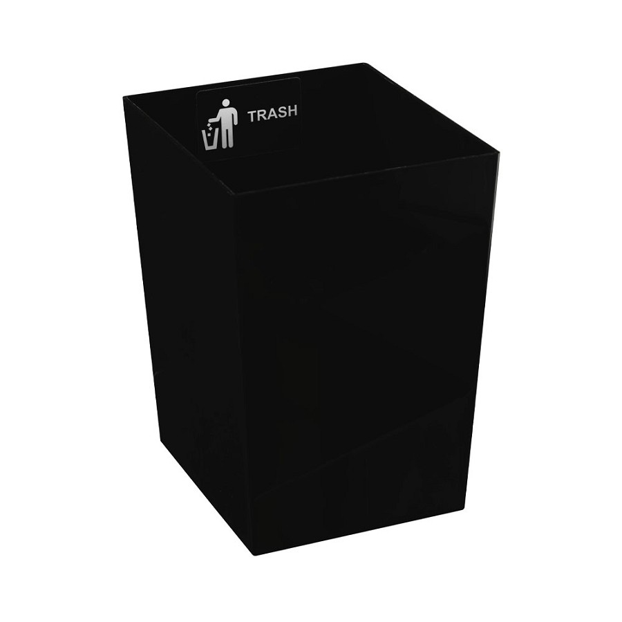 Dual Chamber Resin Liner -Black with White Trash Decal 