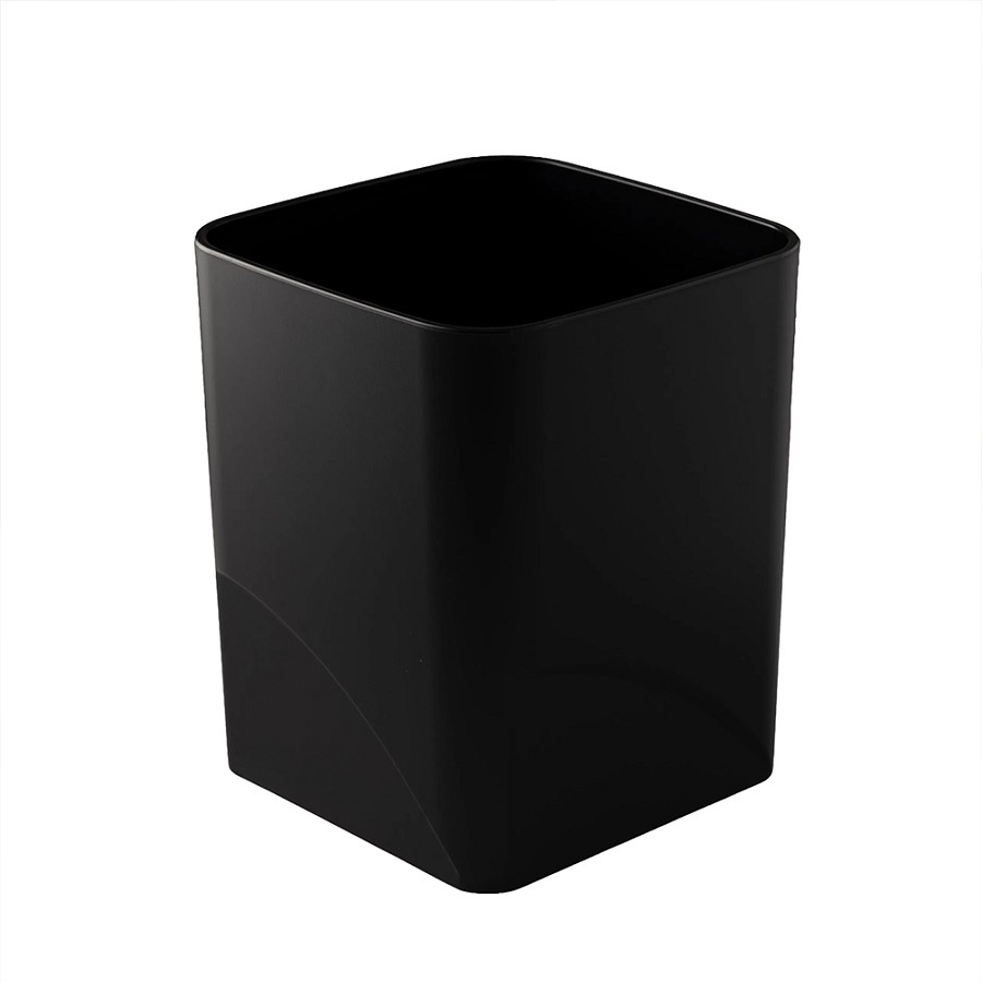 Hapco Wave Collection 8 Qt. Rectangular Wastebasket Black 6 Per Case Price Per Each 