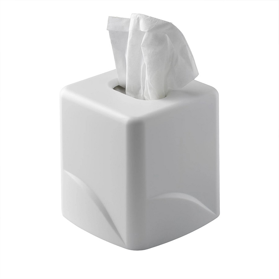 Hapco Wave Collection Boutique Tissue Box Without Bottom White 12 Per Case Price Per Each 