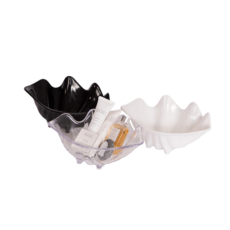 Hapco Large Sea Shell For Amenities Black or Clear 24 Per Case Price Per Each 