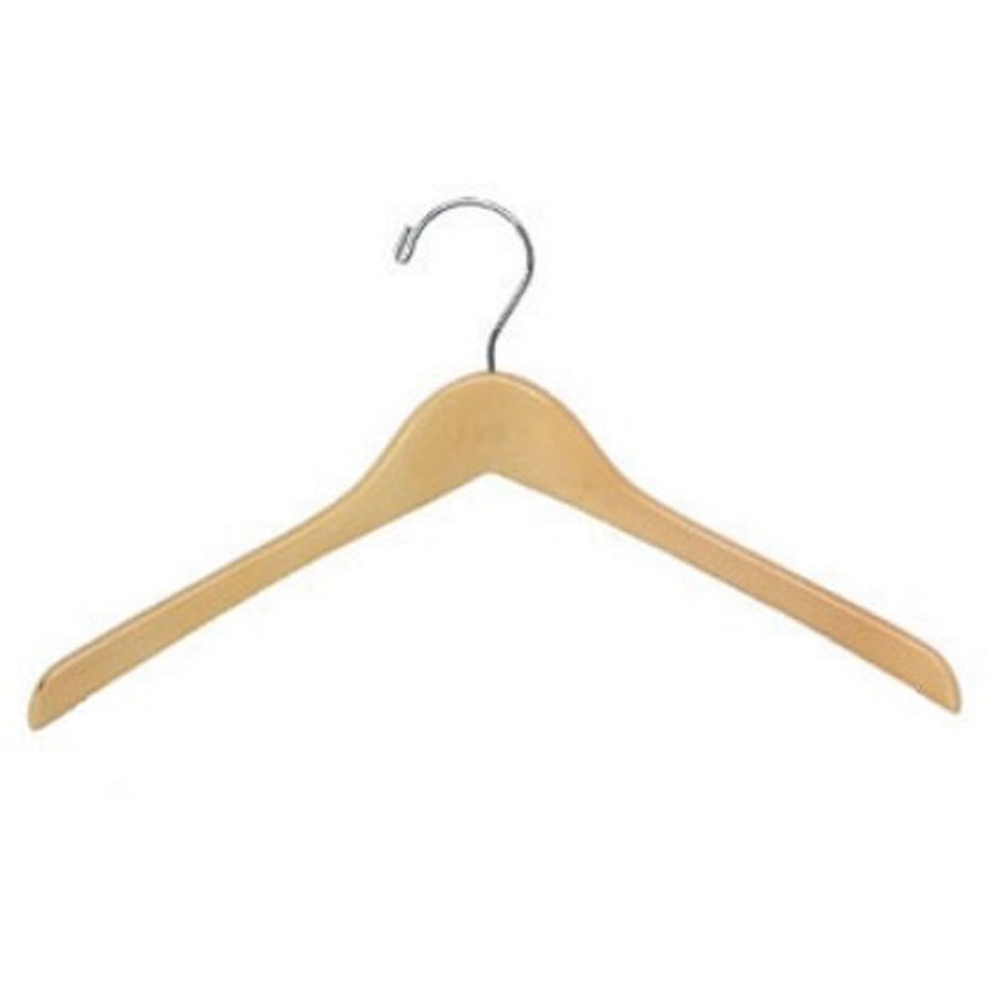 Styles 17' Jacket Hanger No Bar, Natural/Chrome, 100 Per Case Price Per Case 