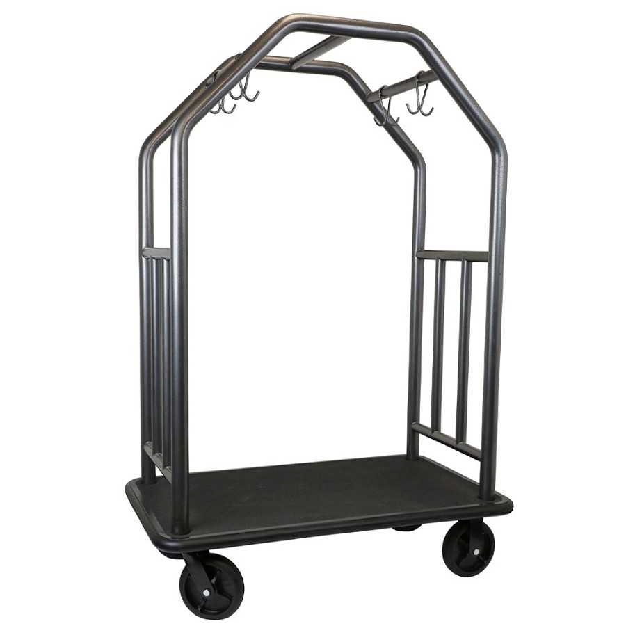 Hospitality 1 Source Coastal Series Bellman's Cart With 8” Semi Pneumatic Wheels Rust Resistant Finish 