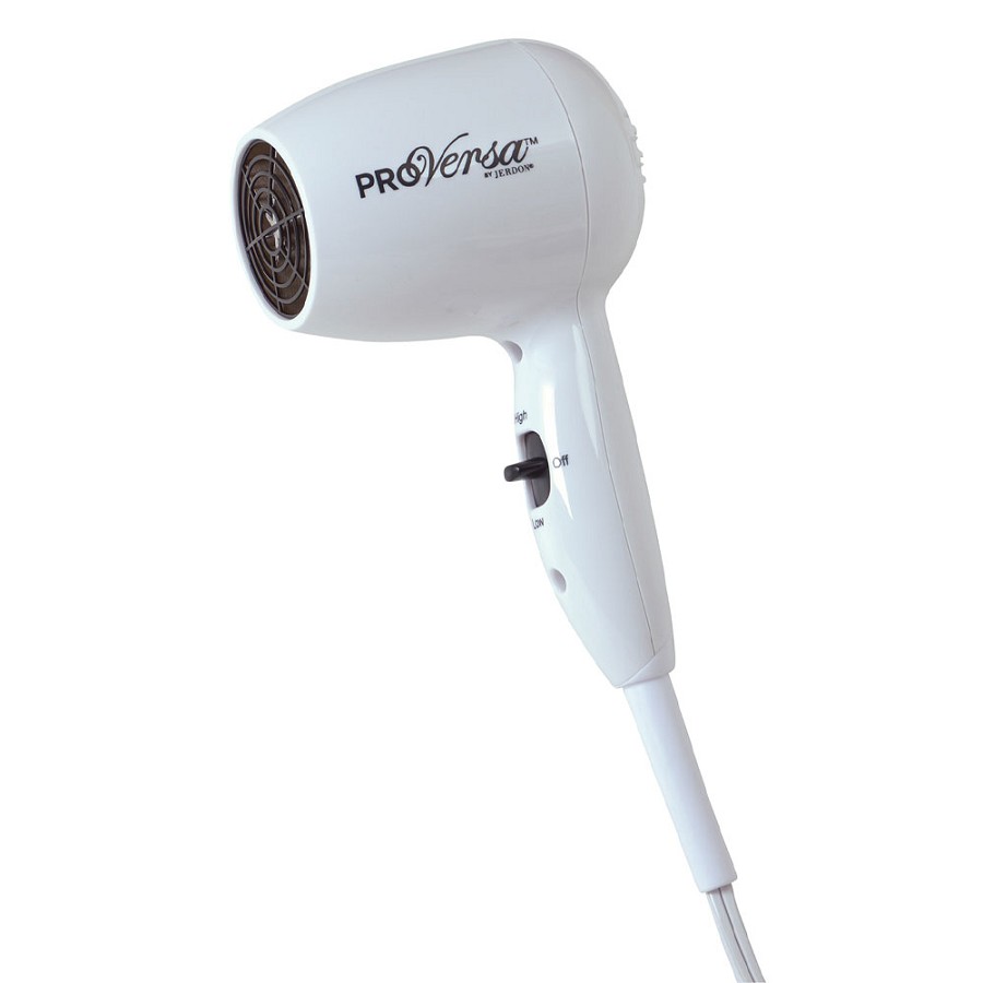Jerdon JHD8W ProVersa Turbo 1600 Watt Hand Held Hair Dryer 2 Speeds/2 Heat Settings White 6 Per Case Price Per Each 