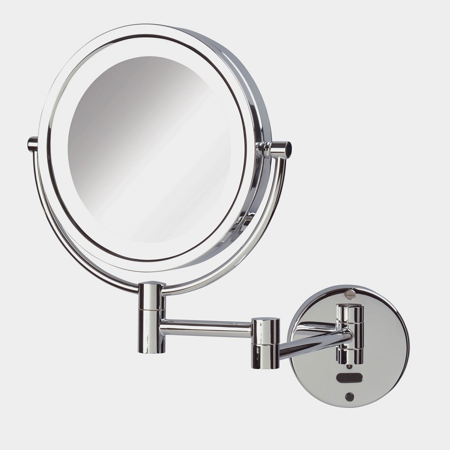Jerdon JRT9500CL 8.5' LED Lighted Wall Mount Mirror Extends 13.75' 8X Magnification Chrome 4 Per Case Price Per Each 