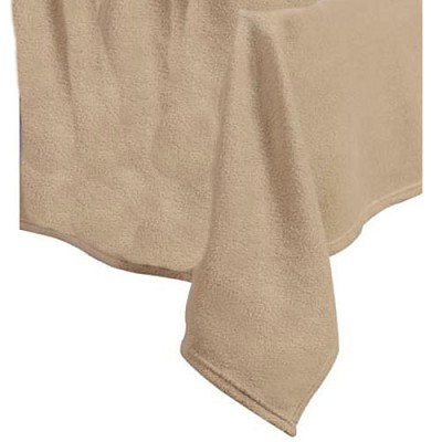 JS Fiber Home Décor Fleece Blanket 300 GSM King 108x90 100% Spun Polyester Tan or Ivory 4 Per Case Price Per Each 