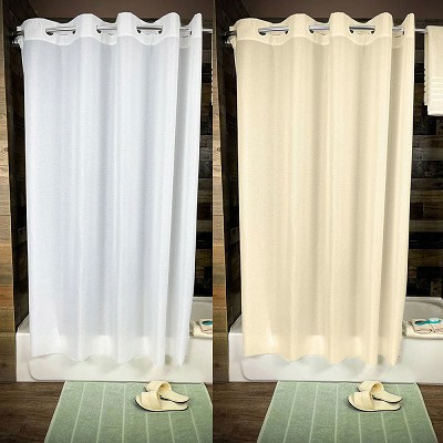 Kartri Hang2It Stardust Polyester Shower Curtain 72x74 White or Beige 12 Per Case Price Per Each 