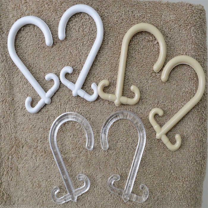 Kartri Plastic Double Open Ends Shower Curtain Hooks 12 Dz Per Case Price Per Dz 