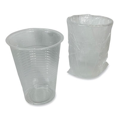 Boardwalk 9 Oz. Individually Wrapped Rigid Plastic Cups 1000 Per Case 
