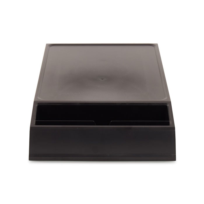 Lancaster Colony Brew Station Basic Tray With Front Condiment Holder 8'x13' Black 6 Per Case Price Per Each 