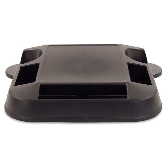 Lancaster Colony Brew Station Coffee Tray With Wrap Around Condiment Tray 13'x17' Black 6 Per Case Price Per Each 