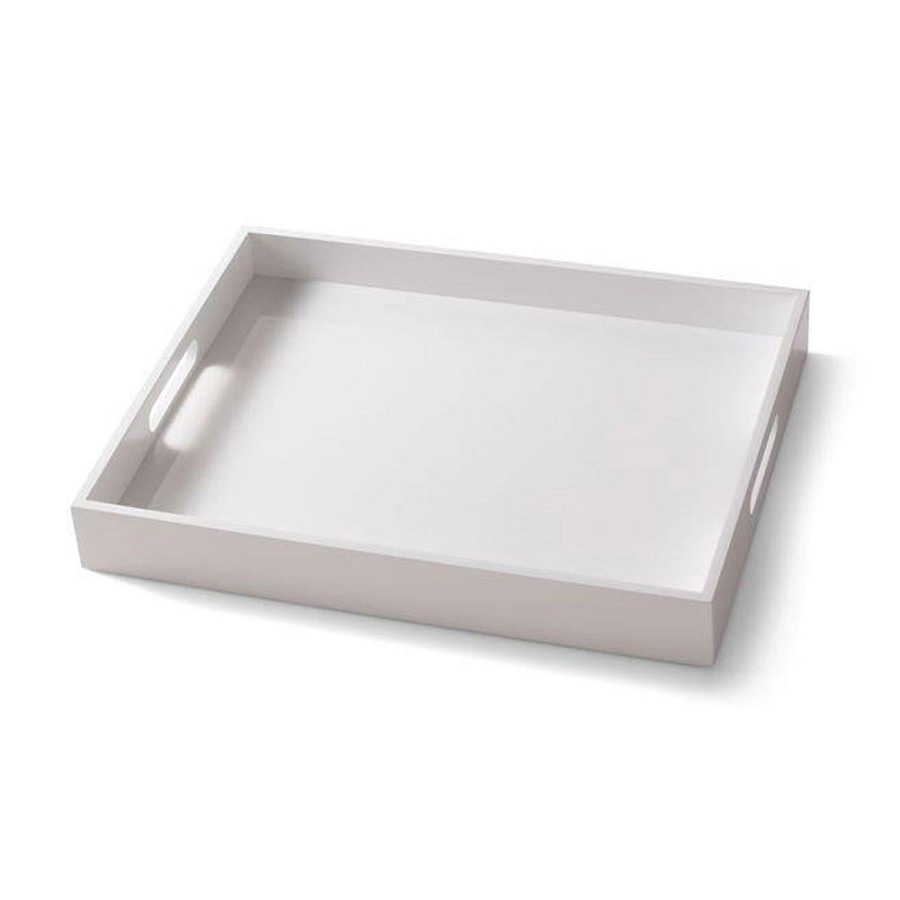 Lancaster Colony 18'x14' Medium High Lacquer Service Tray White 6 Per Case Price Per Each 