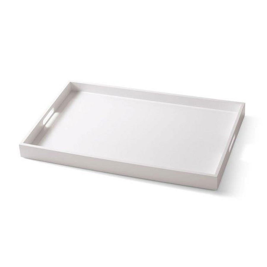 Lancaster Colony 28'x18' Large High Lacquer Service Tray White 4 Per Case Price Per Each 