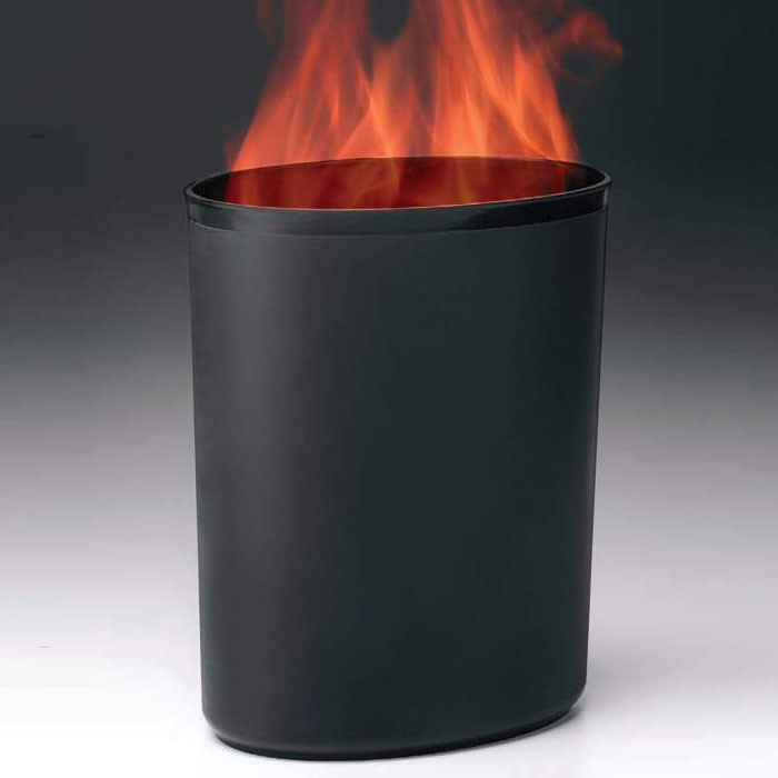 Lancaster Colony 13 Qt. UL Fire Retardant Oval Wastebasket 4 Per Case Price Per Each 