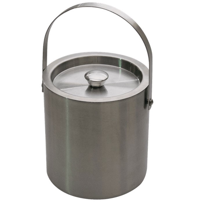 Lancaster Colony 3 Qt. Stainless Steel Brushed Ice Bucket 12 Per Case Price Per Each 