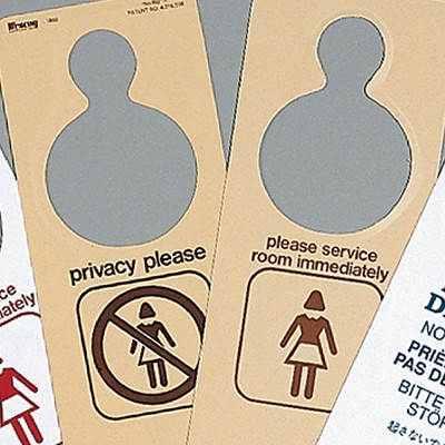 Lancaster Colony No-Blo Two Sided Door Knob Tag Beige 100 Per Case Price Per Case 