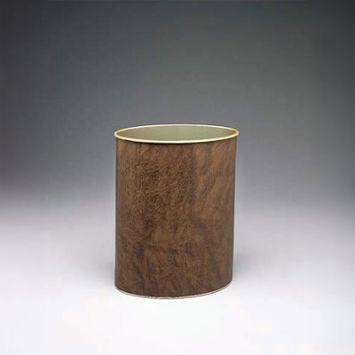 Lancaster Colony Economy 13 Qt. Leatherette Metal Fire Retardant Wastebasket Without Bumpers 8 Per Case Price Per Each 