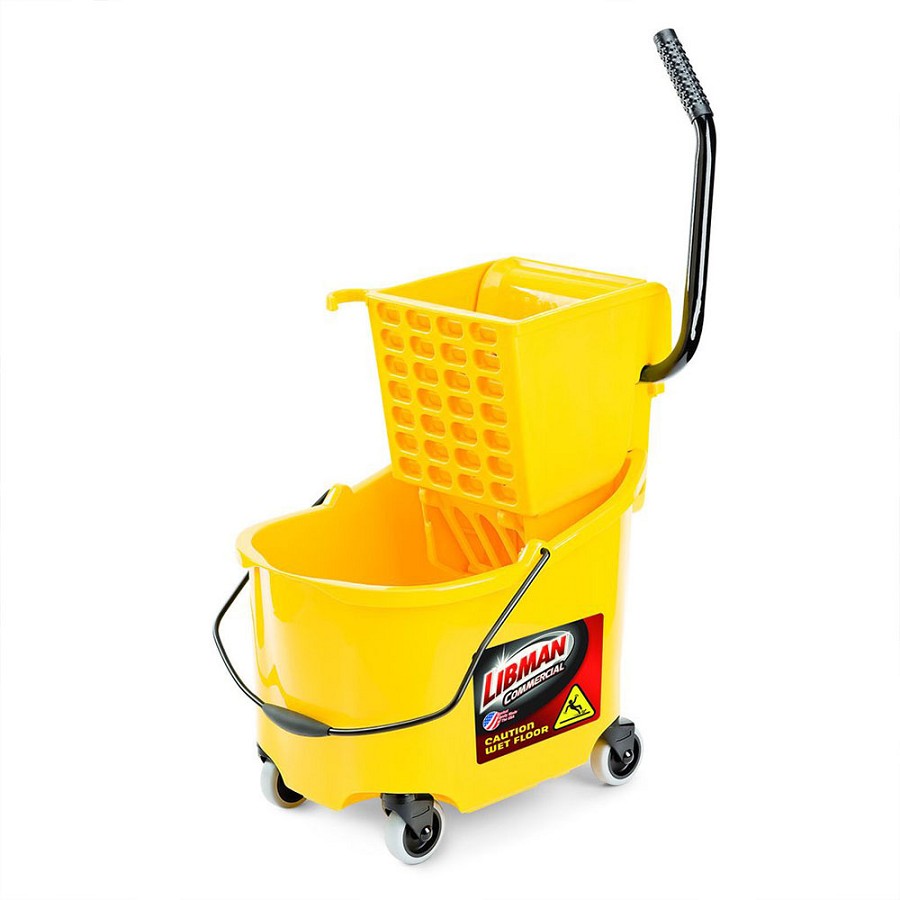 Libman Commercial 32 Quart Mop Bucket & Side-Press Wringer 
