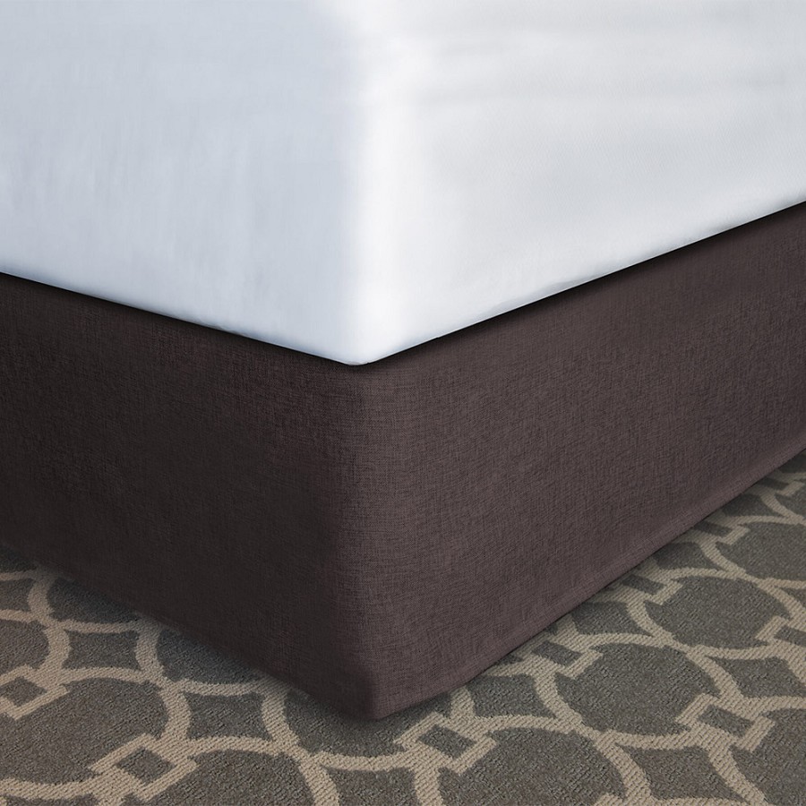 Designer Dècor Collection Modern-Fit Bedskirt For Box Spring King 76x80x12' Berkshire Brown 12 Per Case Price Per Each 