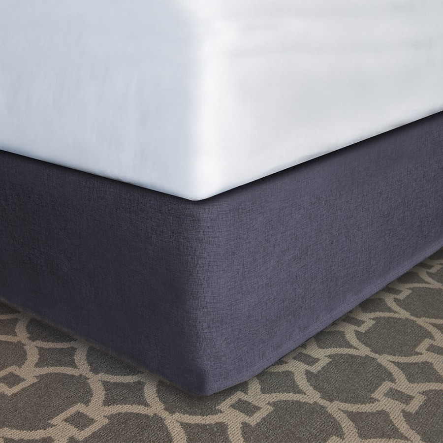 Designer Dècor Collection Modern-Fit Bedskirt For Box Spring Hotel King 72x80x12' Graphite 12 Per Case Price Per Each 