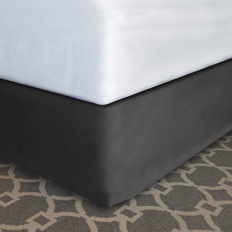 Designer Dècor Collection Modern-Fit Bedskirt For Box Spring Twin 39x75x14' Black 12 Per Case Price Per Each 
