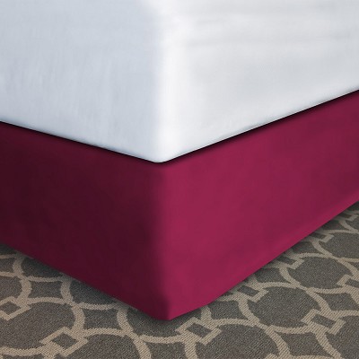 Designer Dècor Collection Modern-Fit Bedskirt For Box Spring King 76x80x12' Bordeaux 12 Per Case Price Per Each 