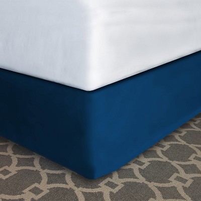 Designer Dècor Collection Modern-Fit Bedskirt For Box Spring Long Twin 39x80x14' Navy Blue 12 Per Case Price Per Each 