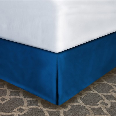 Designer Dècor Collection Pleated Modern-Fit Bedskirt For Box Spring King 76x80x14' Navy Blue 12 Per Case Price Per Each 