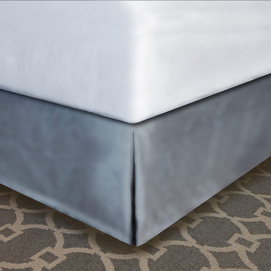 Designer Dècor Collection Pleated Modern-Fit Bedskirt For Box Spring Cal King 72x84x12' Soft Pewter 12 Per Case Price Per Each 
