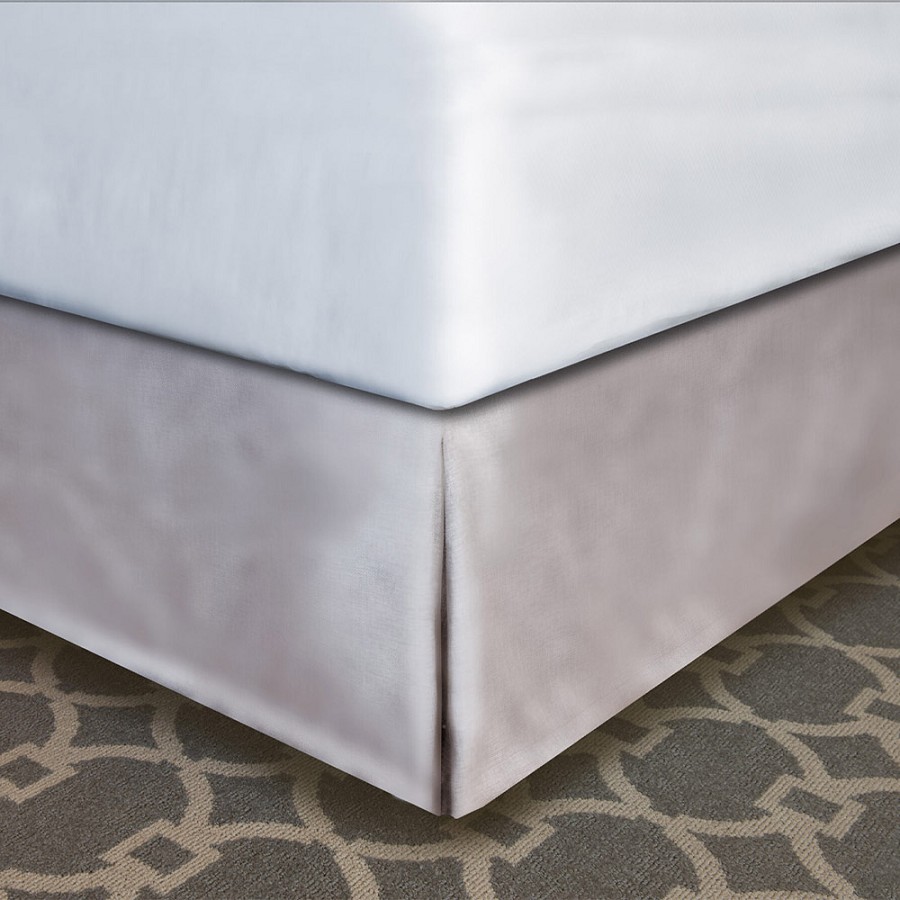 Designer Dècor Collection Pleated Modern-Fit Bedskirt For Box Spring Twin 39x75x12' Vanilla Bean 12 Per Case Price Per Each 