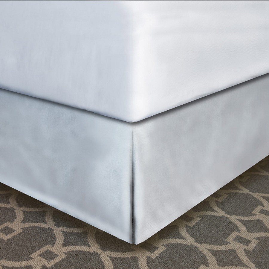 Designer Dècor Collection Pleated Modern-Fit Bedskirt For Box Spring Twin 39x75x12' Pure White 12 Per Case Price Per Each 