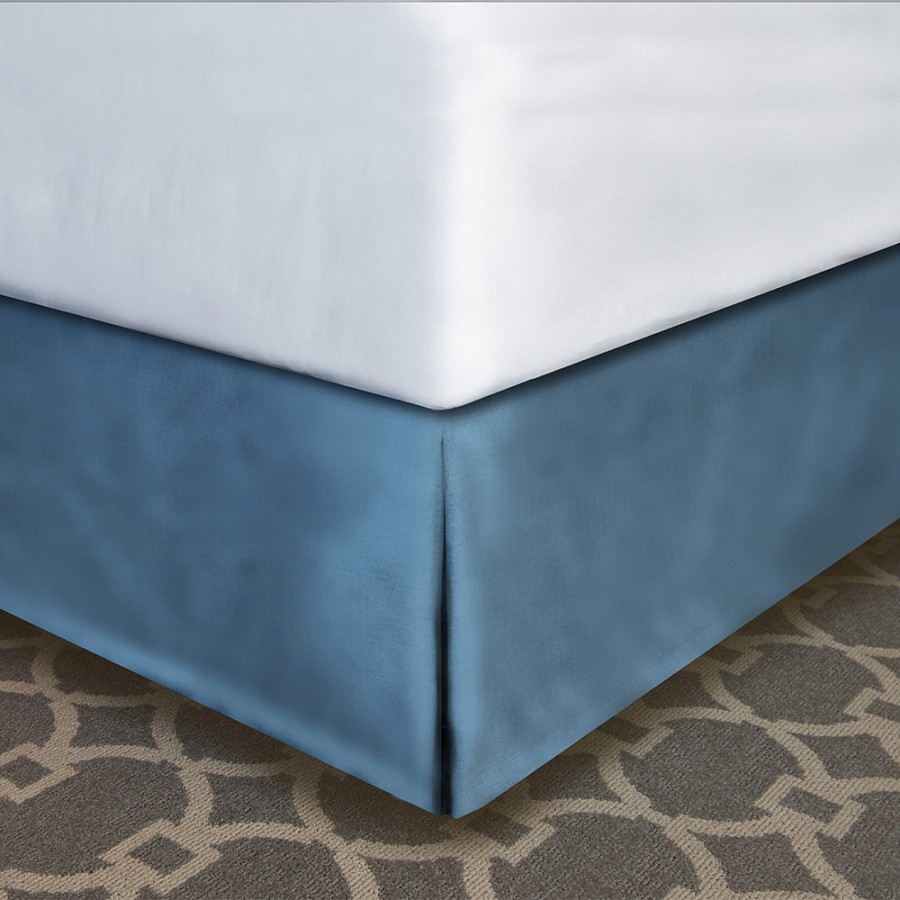 Designer Dècor Collection Pleated Modern-Fit Bedskirt For Box Spring Cal King 72x84x12' Wedgewood 12 Per Case Price Per Each 