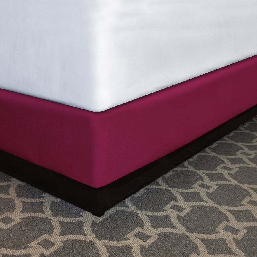 Designer Dècor Collection Contour Wrap For Box Spring Hotel King 72x80x7' Bordeaux 12 Per Case Price Per Each 