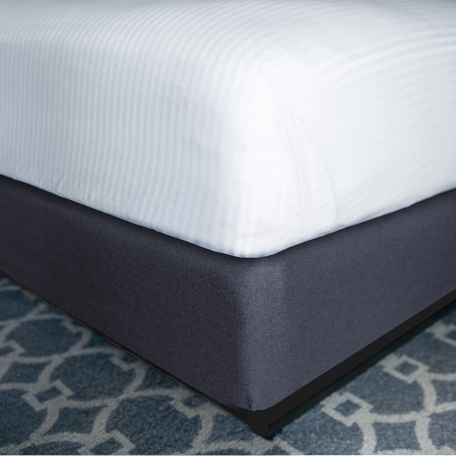 Designer Dècor Collection Contour Wrap For Box Spring Hotel King 72x80x7' London Gray 12 Per Case Price Per Each 