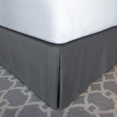 Designer Dècor Collection Pleated Modern-Fit Bedskirt For Box Spring Full 54x75x12' London Gray 12 Per Case Price Per Each 
