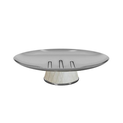 NuSteel Almere Enamel Finish With Chrome Plated Trim Soap Dish 24 Per Case Price Per Each 