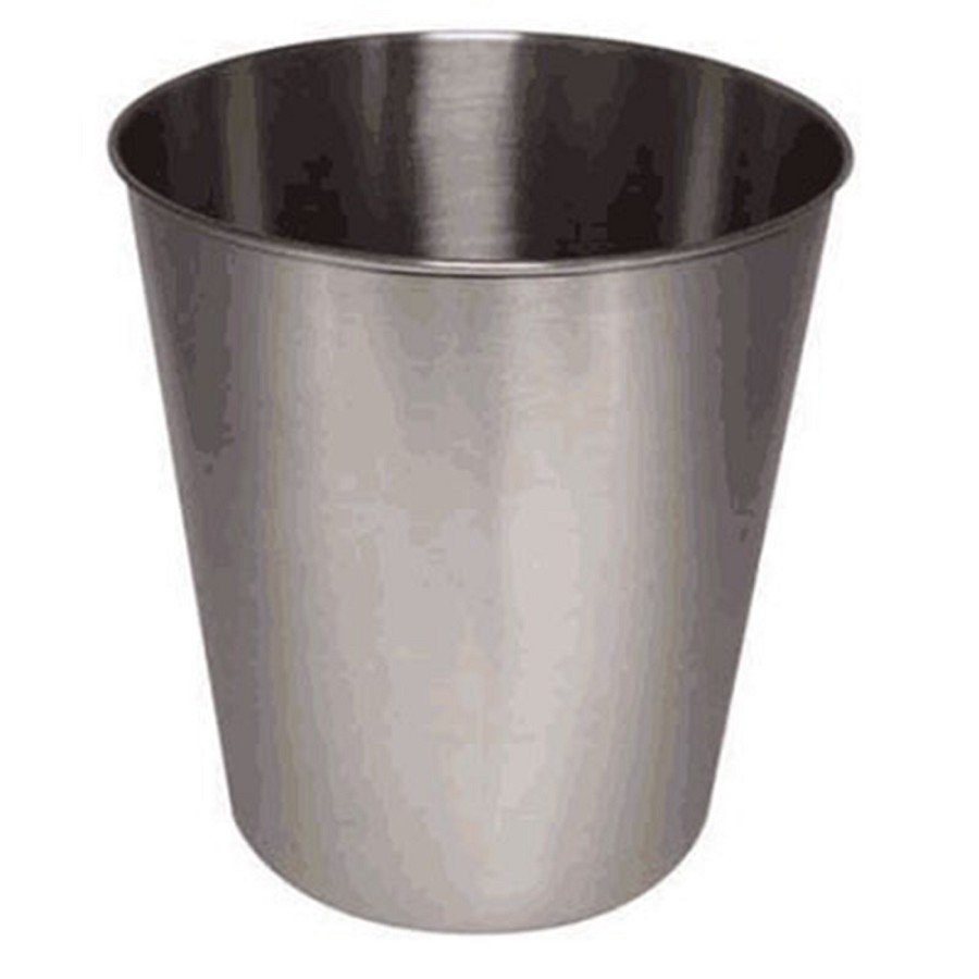 NuSteel 9 Qt. Wastebaskets Brushed Finish 6 Per Case Price Per Each 